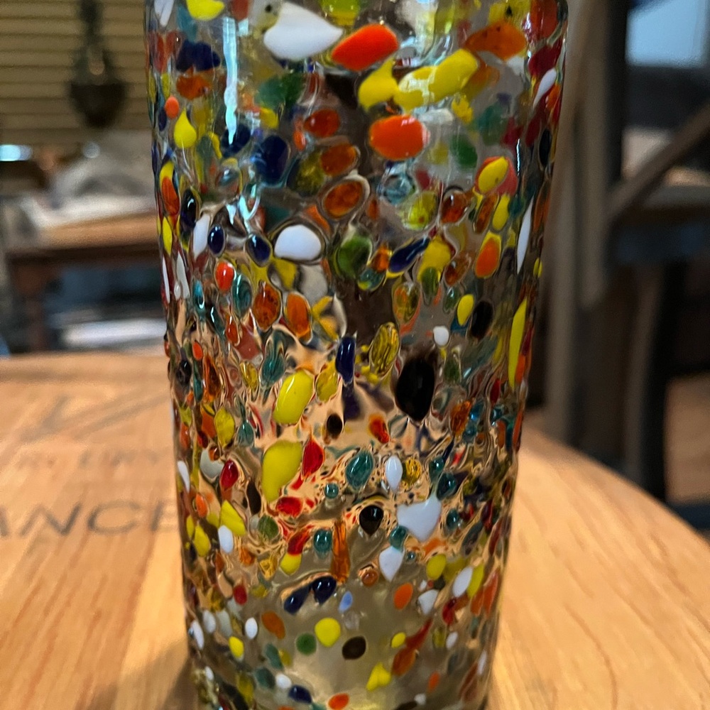 Vibrant Multicolor Mexican Glass. Set of 2 beautiful fairy lamp - Picture 4 of 8